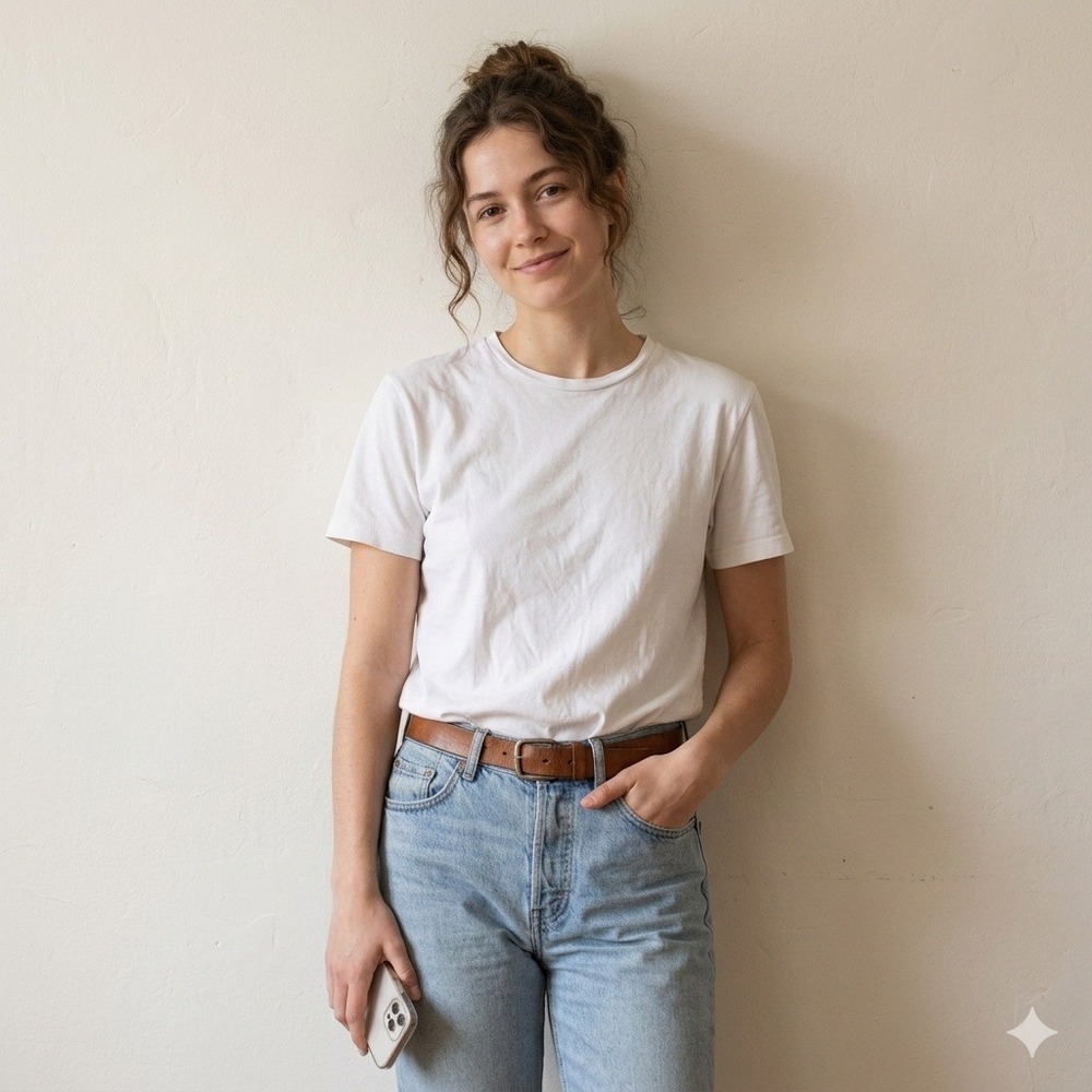 Sunspel Top Womens Small White Crew Neck Short Sleeve Cotton Minimalist Luxury